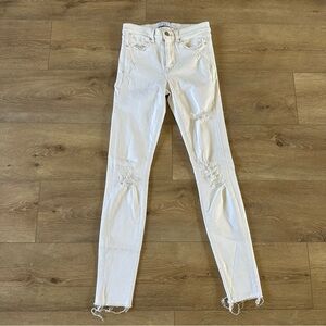 AYR Skinny White Jeans Distressed Style Sz 27